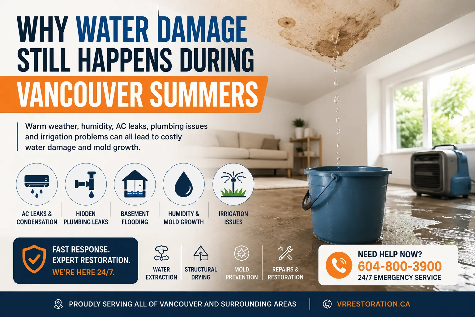 Why Water Damage Still Happens During Vancouver Summers