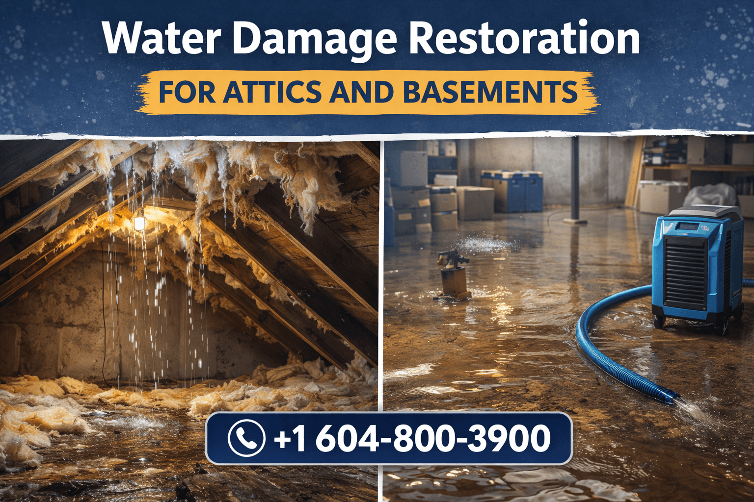 Water Damage Restoration for Attics and Basements